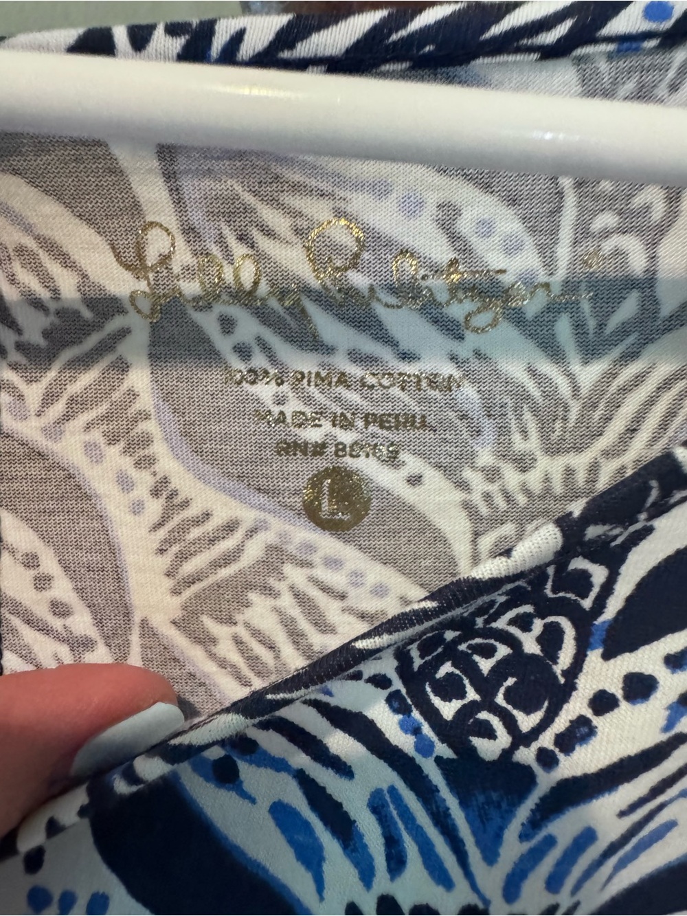 Lilly Pulitzer Blue and White mermaid tail Dress - Picture 5 of 5